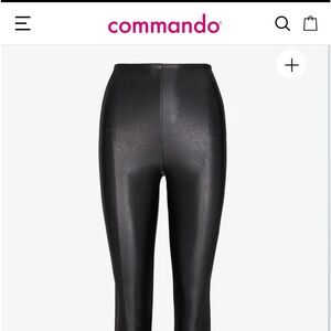 Commando black faux leather leggings
